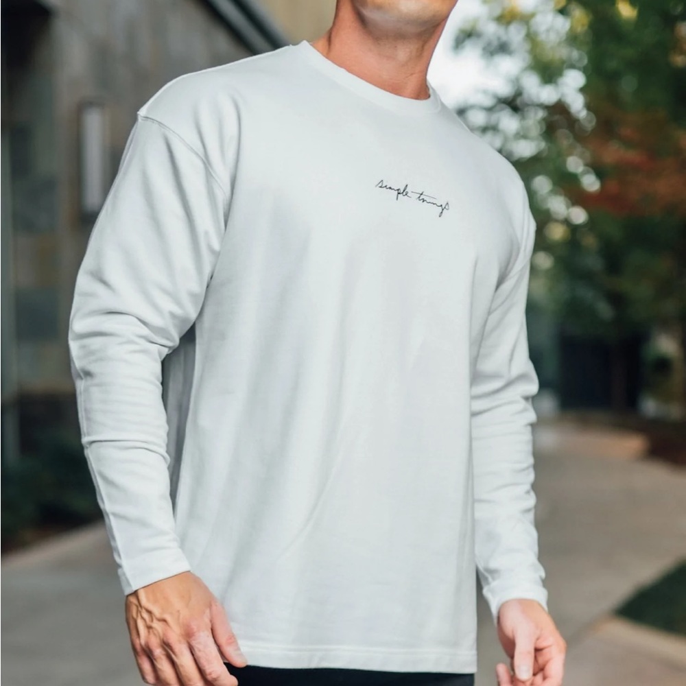 YoungLA Large White Simple Things Crew Neck